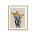 Picture of Two girls with rainbow flag II _GroupedProduct_Rectangle_Portrait_Framed_Matted_