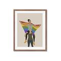 Picture of Two girls with rainbow flag II _GroupedProduct_Rectangle_Portrait_Framed_Matted_