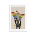 Picture of Two girls with rainbow flag II _GroupedProduct_Rectangle_Portrait_Framed_Matted_