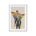 Picture of Two girls with rainbow flag II _GroupedProduct_Rectangle_Portrait_Framed_Matted_