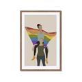 Picture of Two girls with rainbow flag II _GroupedProduct_Rectangle_Portrait_Framed_Matted_