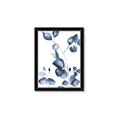 Picture of Blue Water Colour Leaves _GroupedProduct_Rectangle_Portrait_Framed_Matted_