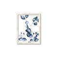 Picture of Blue Water Colour Leaves _GroupedProduct_Rectangle_Portrait_Framed_Matted_