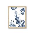 Picture of Blue Water Colour Leaves _GroupedProduct_Rectangle_Portrait_Framed_Matted_