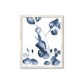 Picture of Blue Water Colour Leaves _GroupedProduct_Rectangle_Portrait_Framed_Matted_