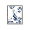 Picture of Blue Water Colour Leaves _GroupedProduct_Rectangle_Portrait_Framed_Matted_