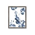 Picture of Blue Water Colour Leaves _GroupedProduct_Rectangle_Portrait_Framed_Matted_