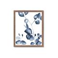 Picture of Blue Water Colour Leaves _GroupedProduct_Rectangle_Portrait_Framed_Matted_