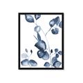 Picture of Blue Water Colour Leaves _GroupedProduct_Rectangle_Portrait_Framed_Matted_