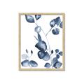 Picture of Blue Water Colour Leaves _GroupedProduct_Rectangle_Portrait_Framed_Matted_