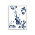 Picture of Blue Water Colour Leaves _GroupedProduct_Rectangle_Portrait_Framed_Matted_