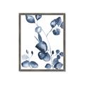 Picture of Blue Water Colour Leaves _GroupedProduct_Rectangle_Portrait_Framed_Matted_
