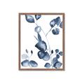Picture of Blue Water Colour Leaves _GroupedProduct_Rectangle_Portrait_Framed_Matted_