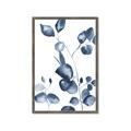 Picture of Blue Water Colour Leaves _GroupedProduct_Rectangle_Portrait_Framed_Matted_
