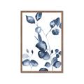 Picture of Blue Water Colour Leaves _GroupedProduct_Rectangle_Portrait_Framed_Matted_
