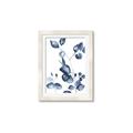 Picture of Blue Water Colour Leaves _GroupedProduct_Rectangle_Portrait_Framed_Matted_