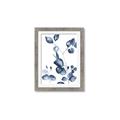 Picture of Blue Water Colour Leaves _GroupedProduct_Rectangle_Portrait_Framed_Matted_