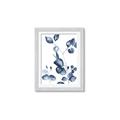 Picture of Blue Water Colour Leaves _GroupedProduct_Rectangle_Portrait_Framed_Matted_