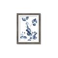 Picture of Blue Water Colour Leaves _GroupedProduct_Rectangle_Portrait_Framed_Matted_