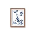 Picture of Blue Water Colour Leaves _GroupedProduct_Rectangle_Portrait_Framed_Matted_