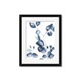 Picture of Blue Water Colour Leaves _GroupedProduct_Rectangle_Portrait_Framed_Matted_