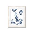 Picture of Blue Water Colour Leaves _GroupedProduct_Rectangle_Portrait_Framed_Matted_