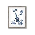 Picture of Blue Water Colour Leaves _GroupedProduct_Rectangle_Portrait_Framed_Matted_
