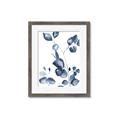 Picture of Blue Water Colour Leaves _GroupedProduct_Rectangle_Portrait_Framed_Matted_