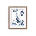 Picture of Blue Water Colour Leaves _GroupedProduct_Rectangle_Portrait_Framed_Matted_