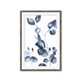 Picture of Blue Water Colour Leaves _GroupedProduct_Rectangle_Portrait_Framed_Matted_
