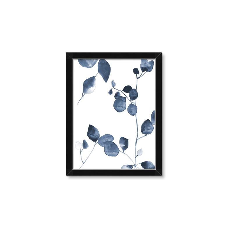 Picture of Blue Water Colour Leaves II _GroupedProduct_Rectangle_Portrait_Framed_Matted_
