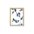 Picture of Blue Water Colour Leaves II _GroupedProduct_Rectangle_Portrait_Framed_Matted_