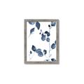 Picture of Blue Water Colour Leaves II _GroupedProduct_Rectangle_Portrait_Framed_Matted_