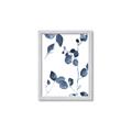 Picture of Blue Water Colour Leaves II _GroupedProduct_Rectangle_Portrait_Framed_Matted_