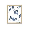 Picture of Blue Water Colour Leaves II _GroupedProduct_Rectangle_Portrait_Framed_Matted_