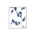 Picture of Blue Water Colour Leaves II _GroupedProduct_Rectangle_Portrait_Framed_Matted_