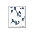 Picture of Blue Water Colour Leaves II _GroupedProduct_Rectangle_Portrait_Framed_Matted_