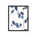 Picture of Blue Water Colour Leaves II _GroupedProduct_Rectangle_Portrait_Framed_Matted_