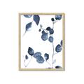 Picture of Blue Water Colour Leaves II _GroupedProduct_Rectangle_Portrait_Framed_Matted_