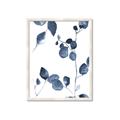 Picture of Blue Water Colour Leaves II _GroupedProduct_Rectangle_Portrait_Framed_Matted_