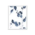 Picture of Blue Water Colour Leaves II _GroupedProduct_Rectangle_Portrait_Framed_Matted_