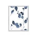 Picture of Blue Water Colour Leaves II _GroupedProduct_Rectangle_Portrait_Framed_Matted_