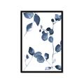 Picture of Blue Water Colour Leaves II _GroupedProduct_Rectangle_Portrait_Framed_Matted_