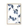 Picture of Blue Water Colour Leaves II _GroupedProduct_Rectangle_Portrait_Framed_Matted_