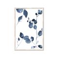Picture of Blue Water Colour Leaves II _GroupedProduct_Rectangle_Portrait_Framed_Matted_