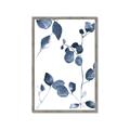 Picture of Blue Water Colour Leaves II _GroupedProduct_Rectangle_Portrait_Framed_Matted_