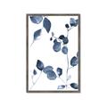 Picture of Blue Water Colour Leaves II _GroupedProduct_Rectangle_Portrait_Framed_Matted_