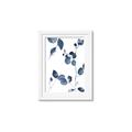 Picture of Blue Water Colour Leaves II _GroupedProduct_Rectangle_Portrait_Framed_Matted_