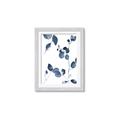 Picture of Blue Water Colour Leaves II _GroupedProduct_Rectangle_Portrait_Framed_Matted_