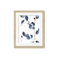 Picture of Blue Water Colour Leaves II _GroupedProduct_Rectangle_Portrait_Framed_Matted_